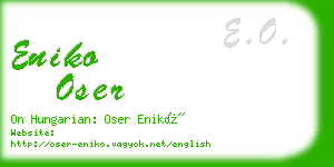 eniko oser business card